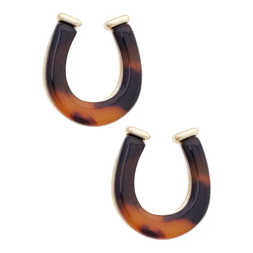 Tortoise Equestrian Style Jewelry - Earrings & Necklace