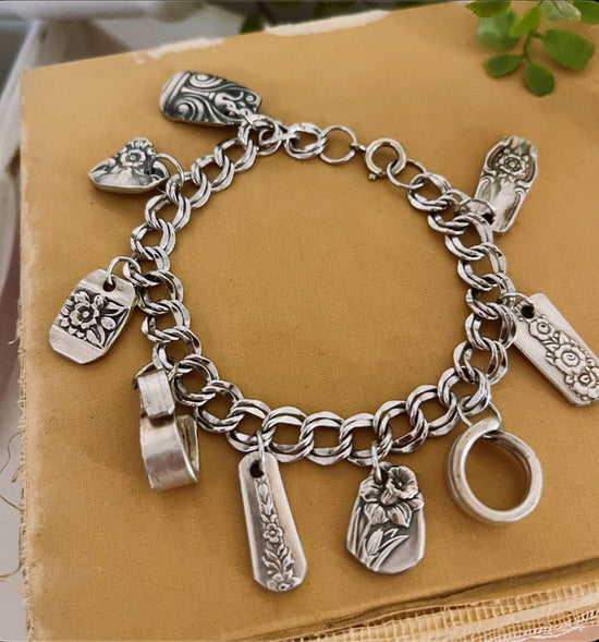 The Story Charm Bracelet – Handmade Vintage Silverware Charm - A Taste of Kentucky
