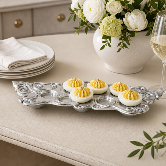 Fleur-De-Lis Deviled Egg Holder - A Taste of Kentucky