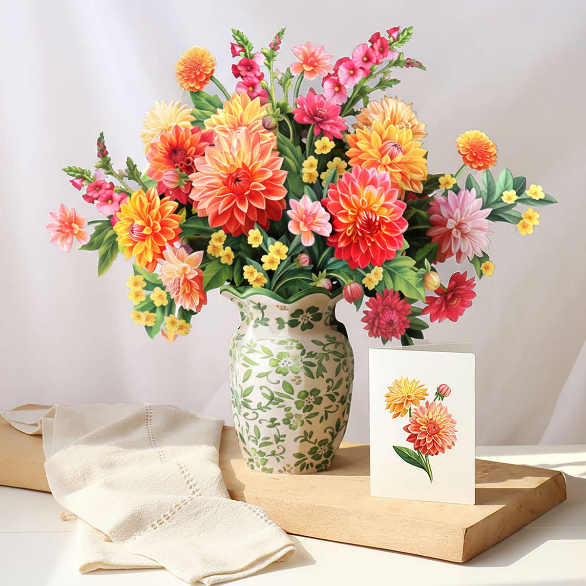 Dahlia Sunrise (8 Pop-up Greeting Cards) - A Taste of Kentucky