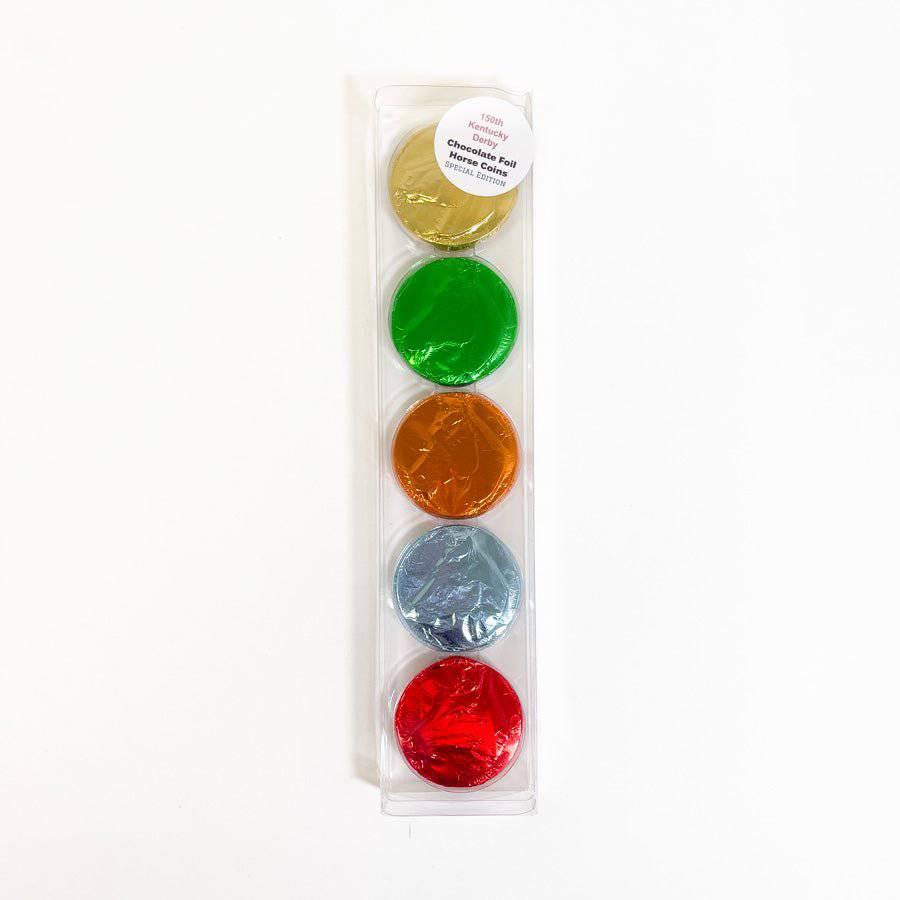 Chocolate Foil Horse Coins - 5pc Set - A Taste of Kentucky