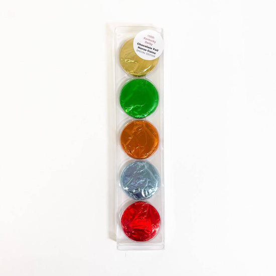 Chocolate Foil Horse Coins - 5pc Set - A Taste of Kentucky