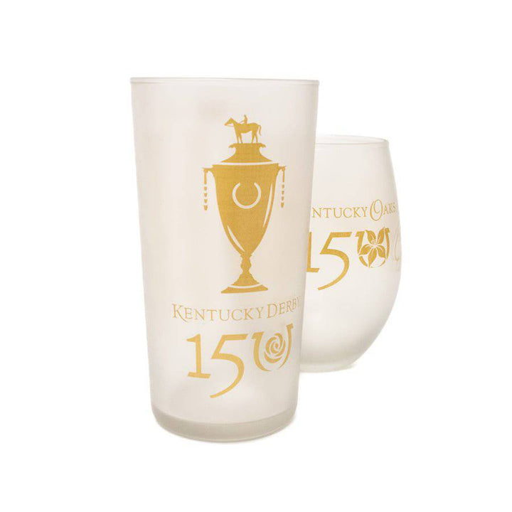 Churchill Exclusive - 150th Kentucky Derby Frosted Glass Set - A Taste of Kentucky