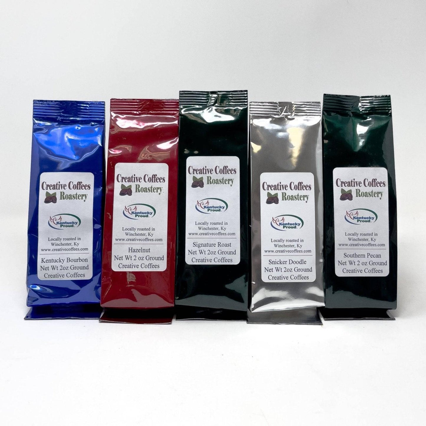 Creative Coffees Roastery 2oz Ground Coffee Bags - A Taste of Kentucky