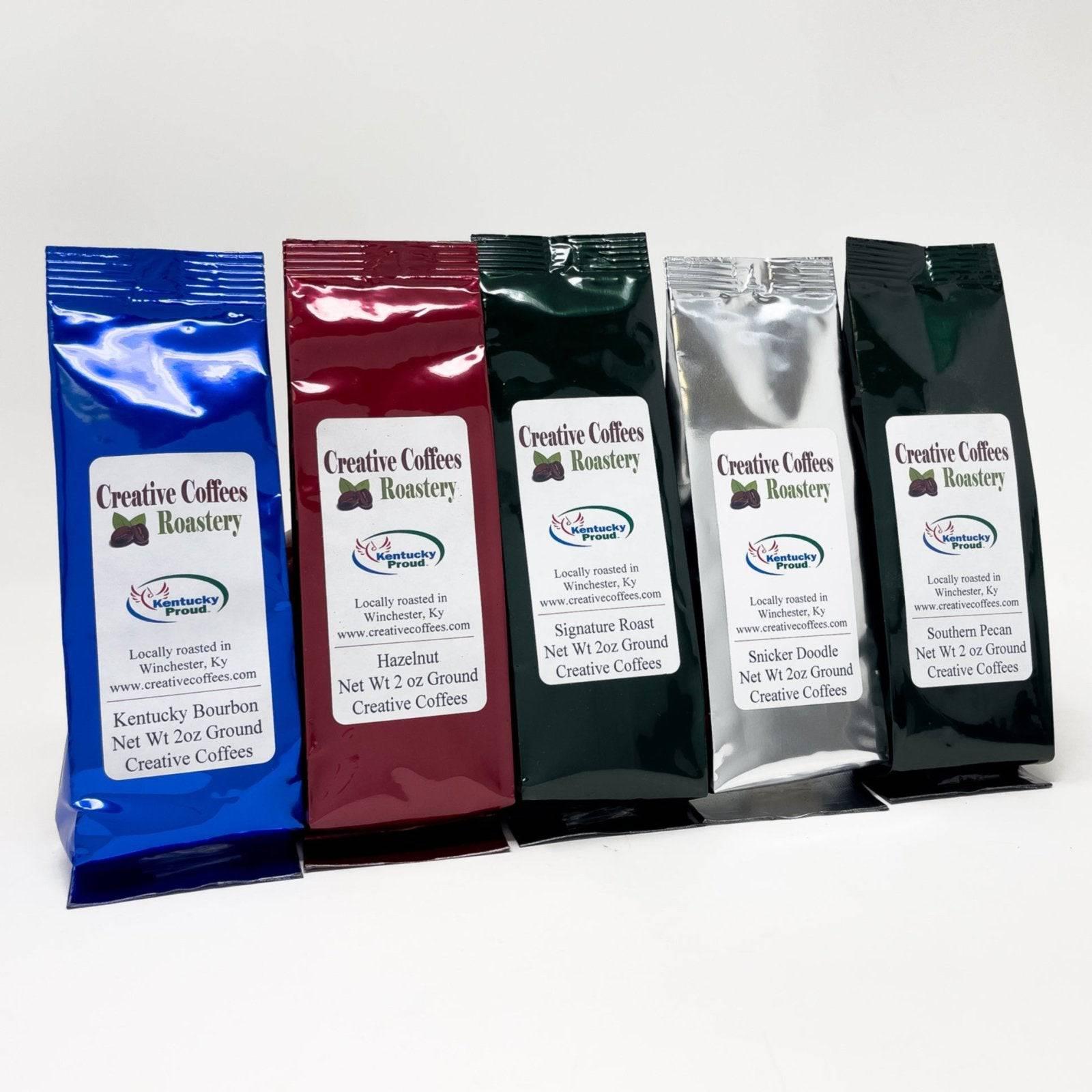 Creative Coffees Roastery 2oz Ground Coffee Bags - A Taste of Kentucky