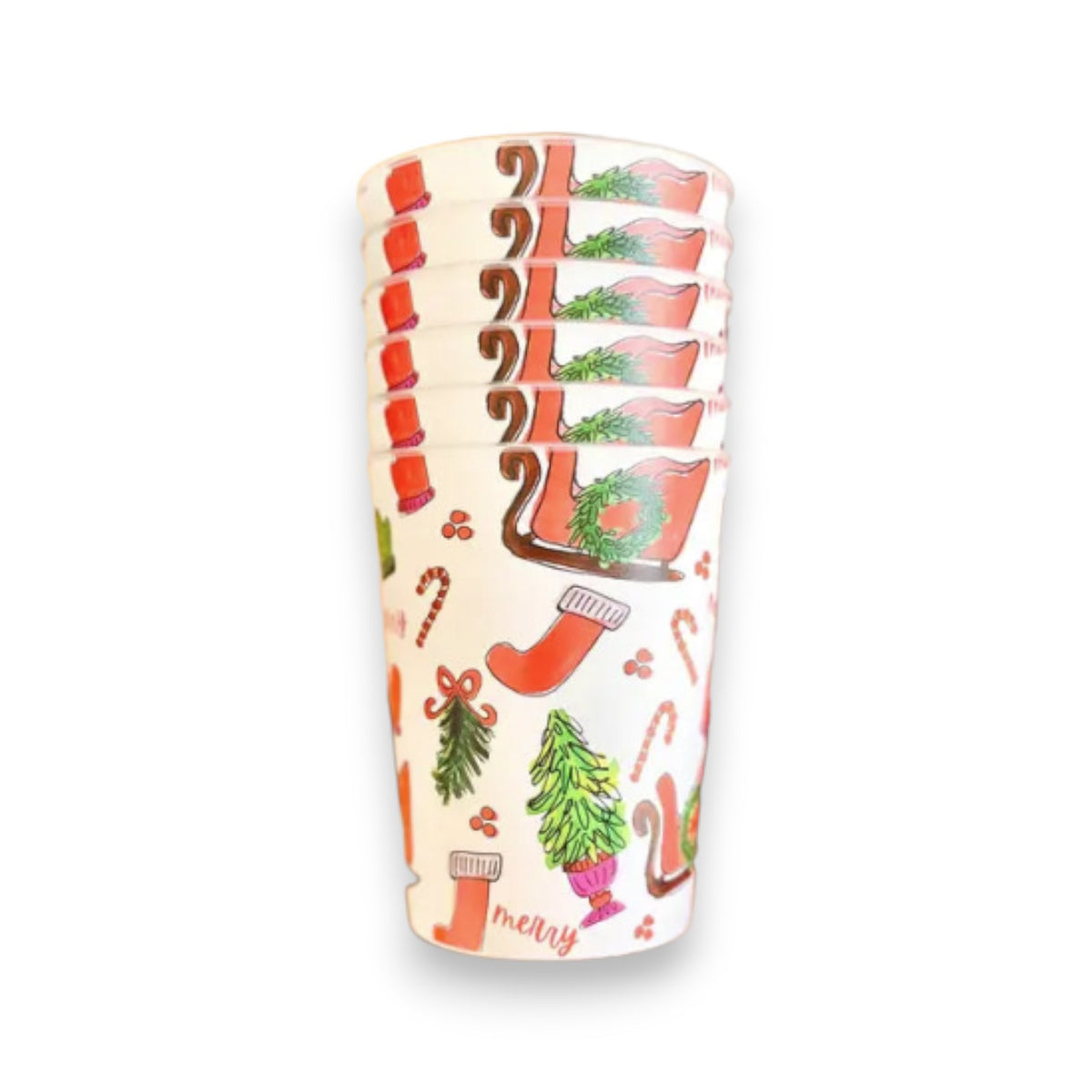 Holiday Reusable Party Cups – 6 Festive Designs
