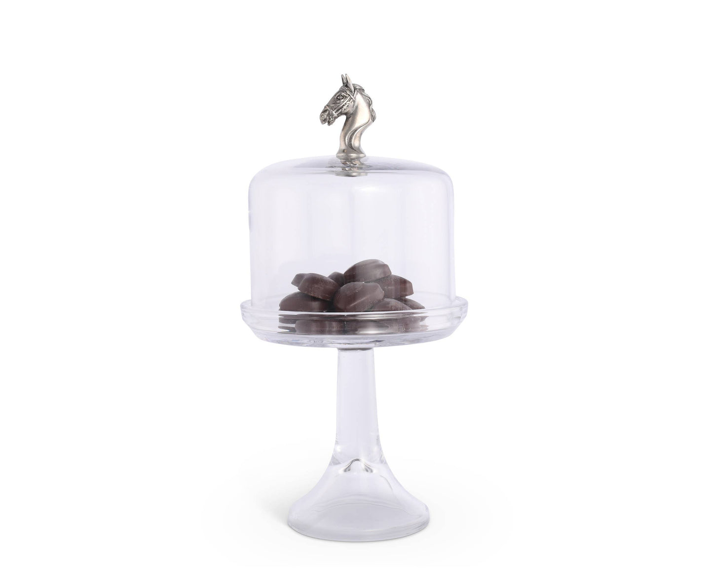 Horse Glass Covered Cake / Dessert Stand - A Taste of Kentucky