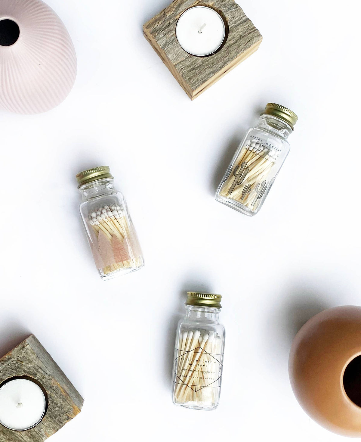 Lucky Horseshoe 2" White Match Jar | Western Match Holder - A Taste of Kentucky