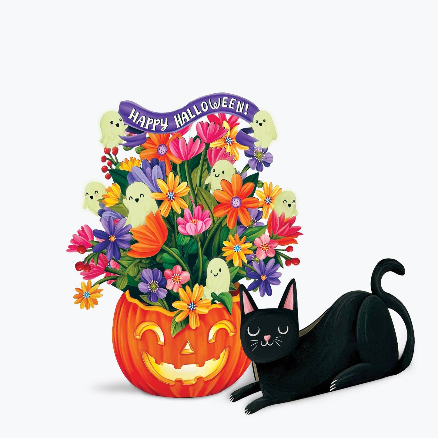 Mini Jack-O'-Lantern Boo-quet (10 Mini Po-UP Greeting Cards) - A Taste of Kentucky