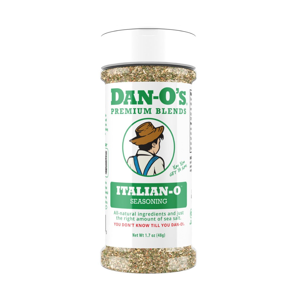 Dan-O's Italian-O seasoning container on a white background