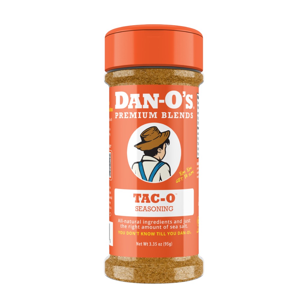 Dan-O's Tac-O seasoning container on a white background