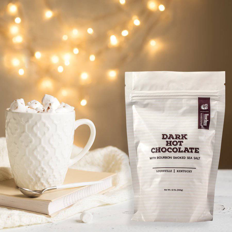 Dark Hot Chocolate with Bourbon Smoked Sea Salt - A Taste of Kentucky
