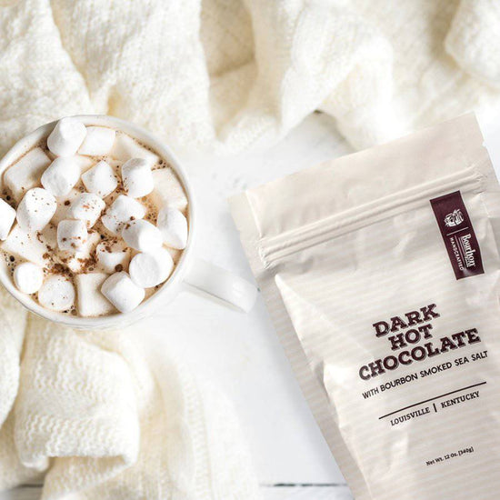 Dark Hot Chocolate with Bourbon Smoked Sea Salt - A Taste of Kentucky