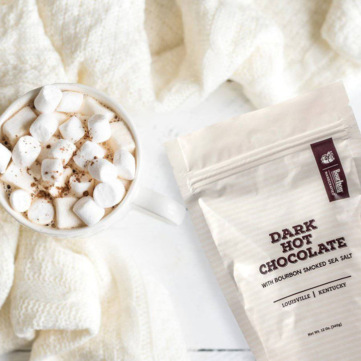 Dark Hot Chocolate with Bourbon Smoked Sea Salt - A Taste of Kentucky