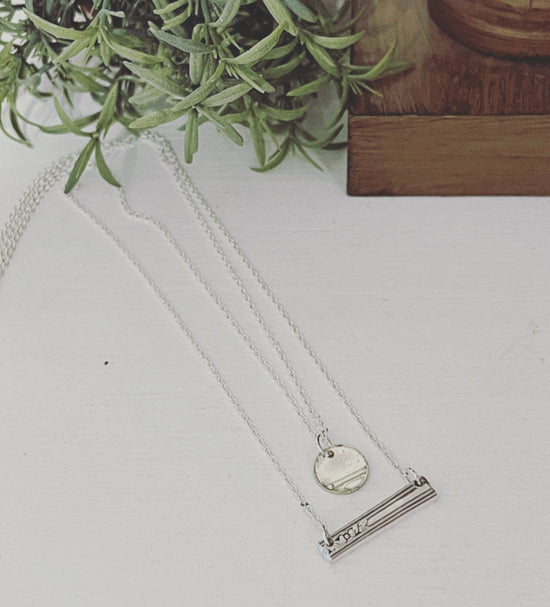 Circle and Bar Double Necklace - A Taste of Kentucky