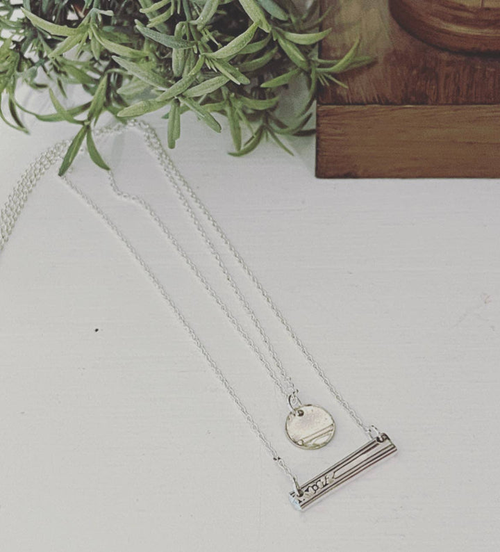 Circle and Bar Double Necklace - A Taste of Kentucky