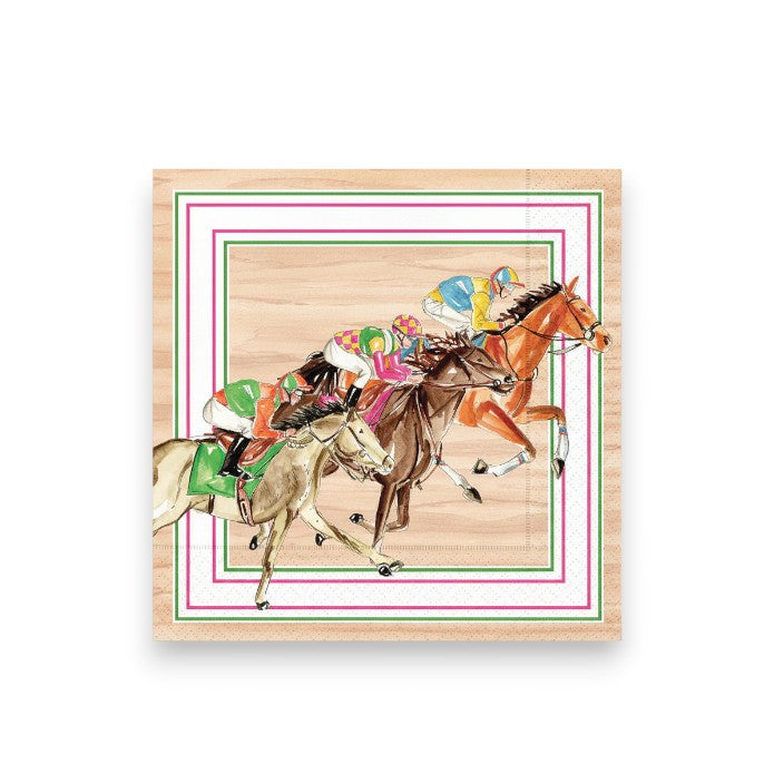 Derby rider cocktail napkins.