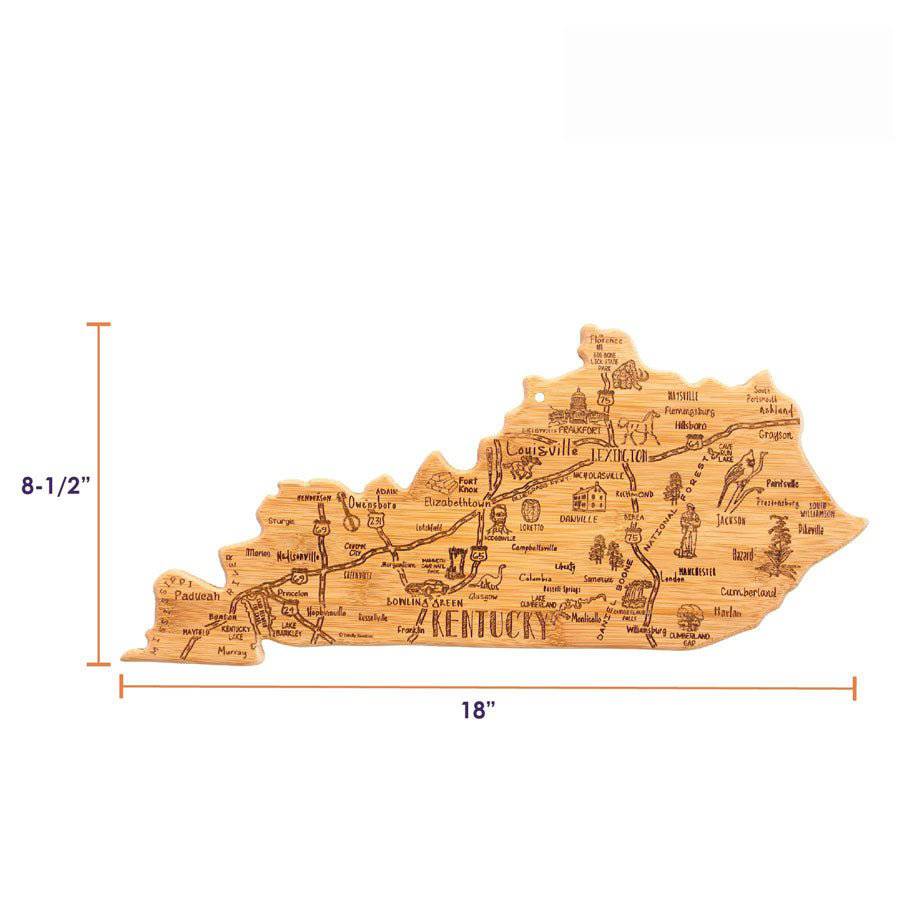 Destination Kentucky Bamboo Cutting Board - A Taste of Kentucky