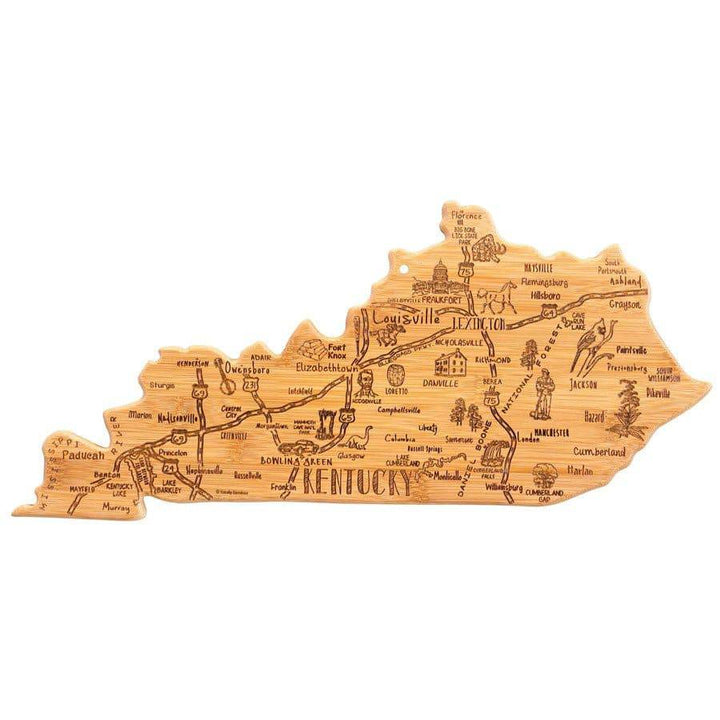Destination Kentucky Bamboo Cutting Board - A Taste of Kentucky