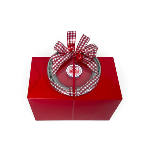 Red Kentucky Gift Box | Kentucky Breakfast & Sweets Gift with Woodford Reserve Bourbon Balls & a Churchill Downs Horseshoe - A Taste of Kentucky