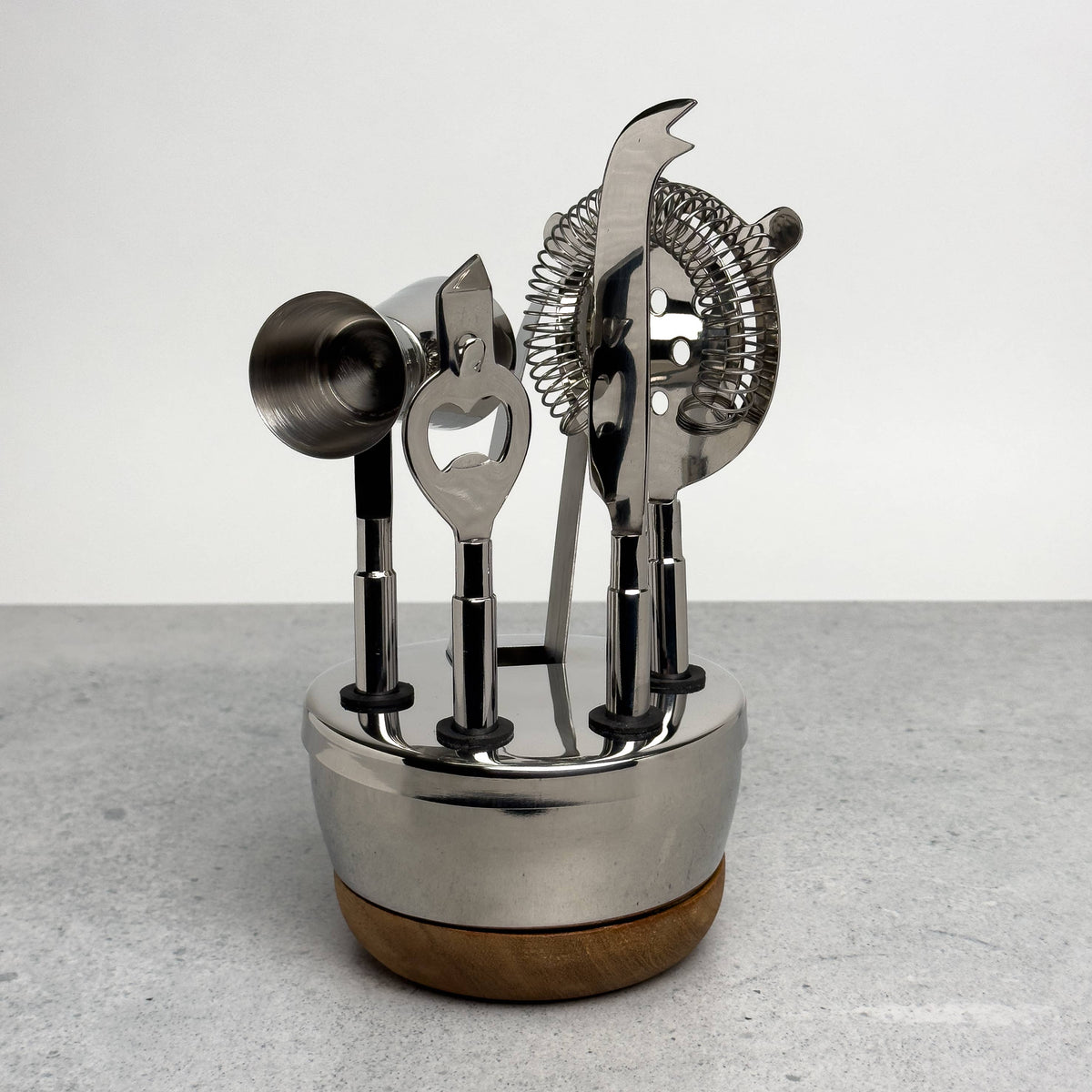 Polished Alu&Wood Bar Tools S/6