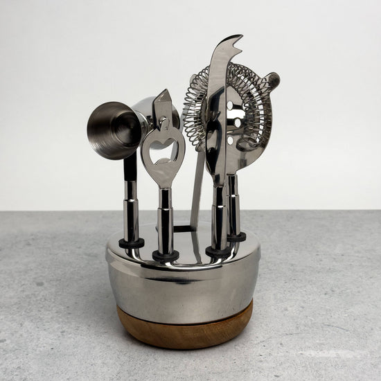 Polished Alu&Wood Bar Tools S/6