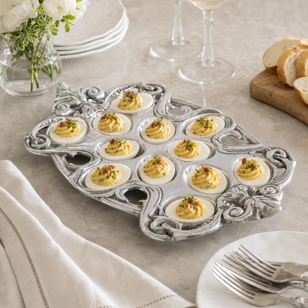 Fleur-De-Lis Deviled Egg Holder - A Taste of Kentucky