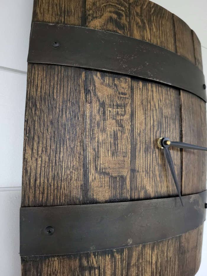Wall Clock-Whiskey Barrel Staves-Rustic - A Taste of Kentucky