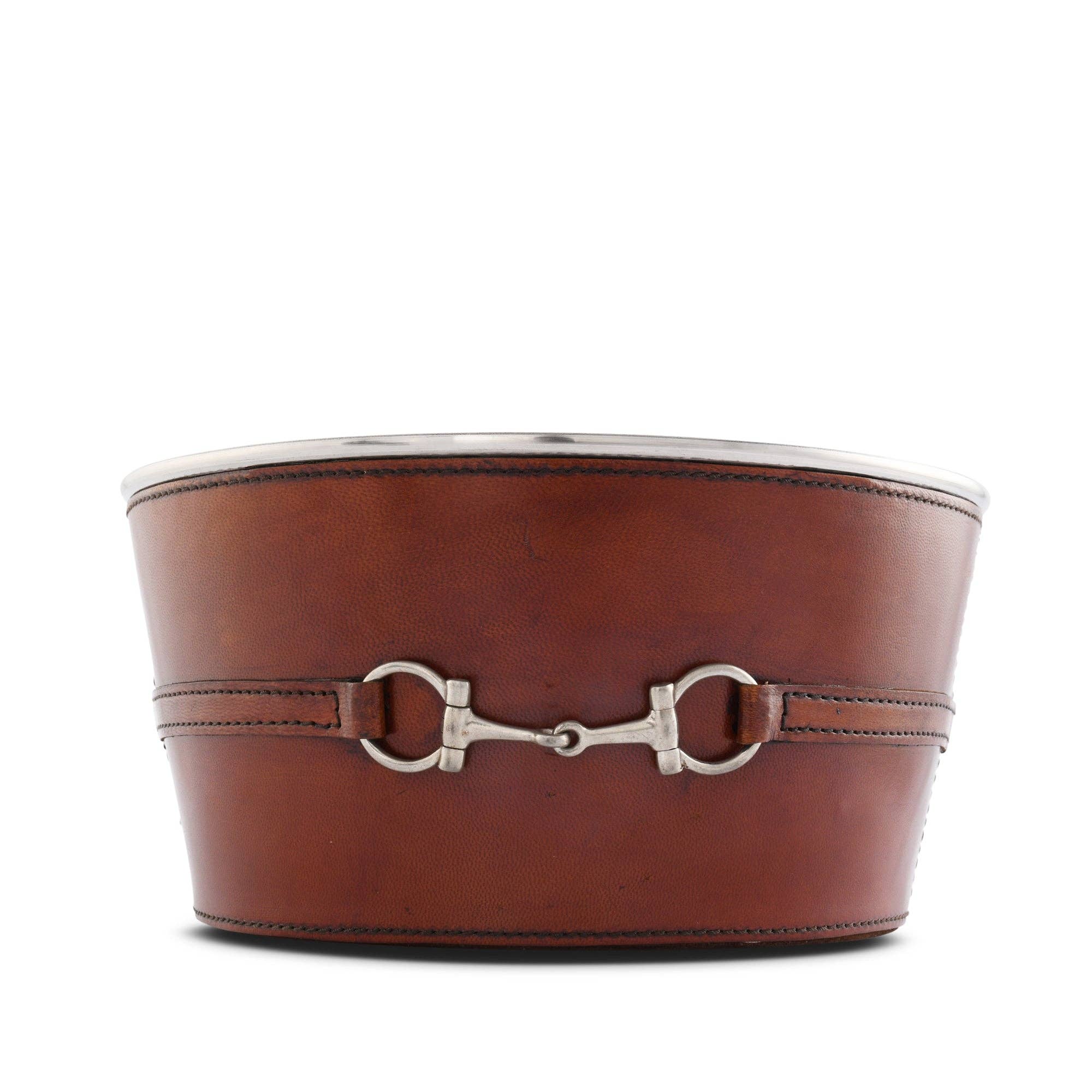 Premium Genuine Leather Bit Ice Tub – Sophisticated Beverage Cooler - A Taste of Kentucky