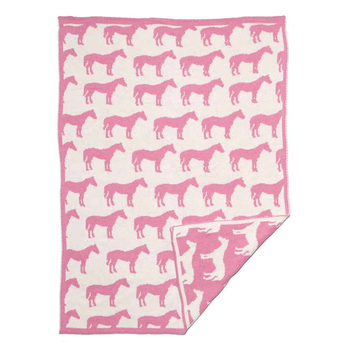 Baby Reversible Cotton Knit Blanket - Pony - A Taste of Kentucky