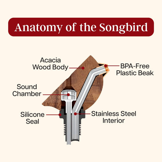 Songbird Specialties® "Singing" Wine Bottle Pourer, Red - A Taste of Kentucky
