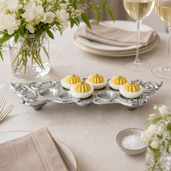 Fleur-De-Lis Deviled Egg Holder - A Taste of Kentucky