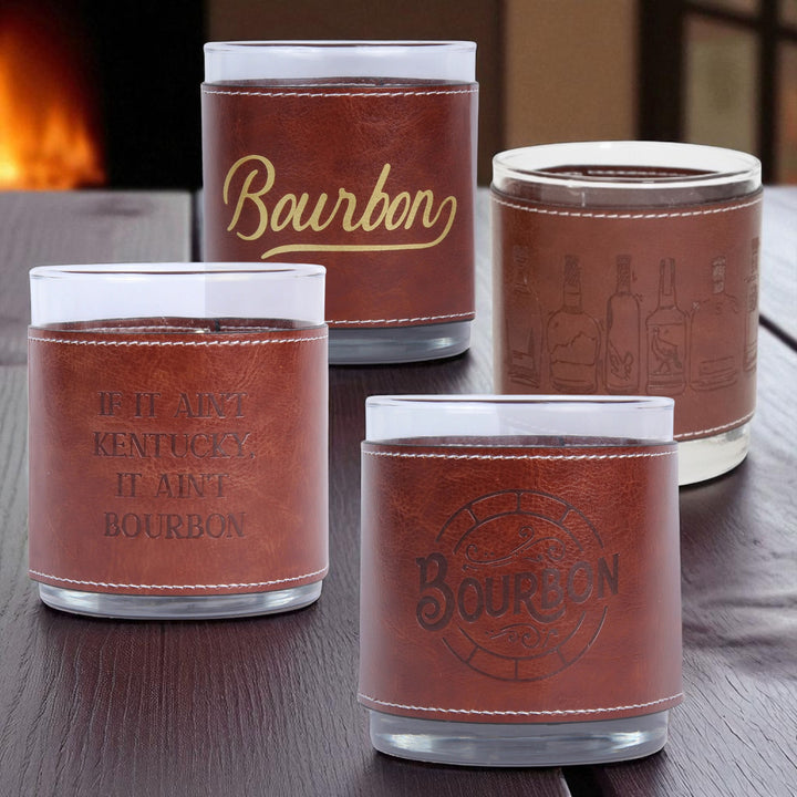 Faux Leather-Wrapped Rocks Glass – Classic Kentucky Designs - A Taste of Kentucky