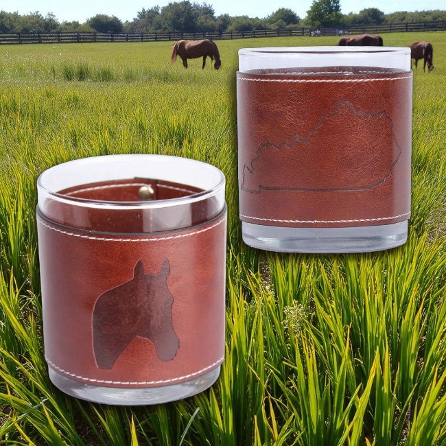 Faux Leather-Wrapped Rocks Glass – Classic Kentucky Designs - A Taste of Kentucky
