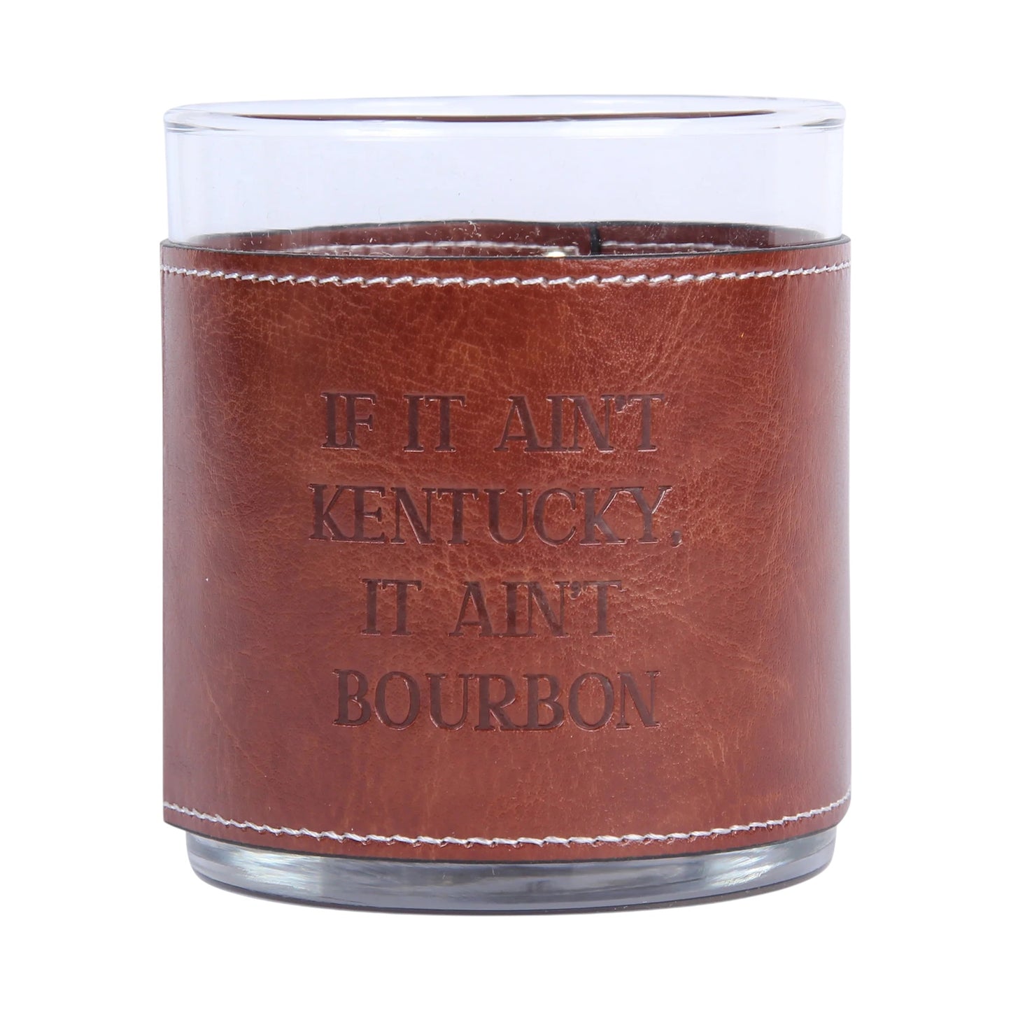 Faux Leather-Wrapped Rocks Glass – Classic Kentucky Designs - A Taste of Kentucky