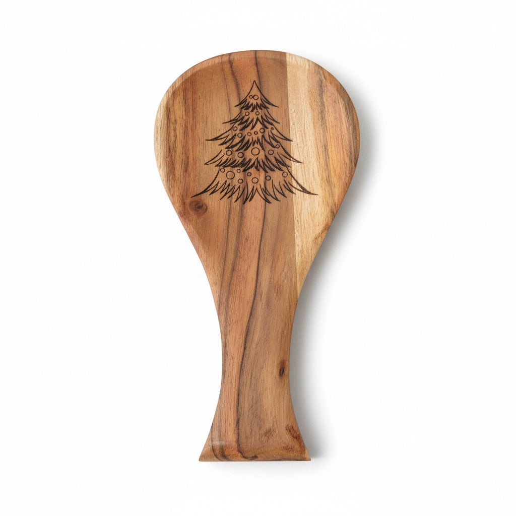 Wooden Christmas Tree Spoon Rest