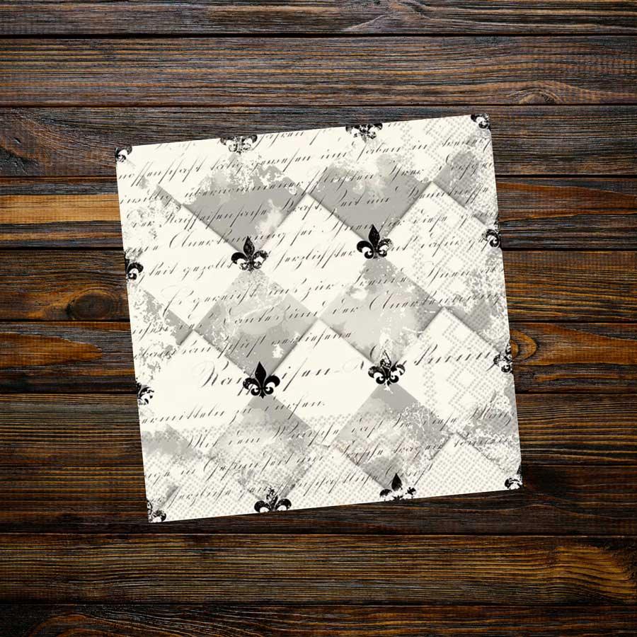 Fleur de Lis Cocktail Napkins - A Taste of Kentucky