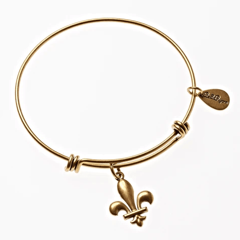 Fleur De Lis Expandable Bangle Charm Bracelet - A Taste of Kentucky