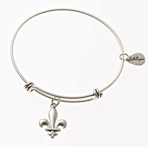 Fleur De Lis Expandable Bangle Charm Bracelet - A Taste of Kentucky