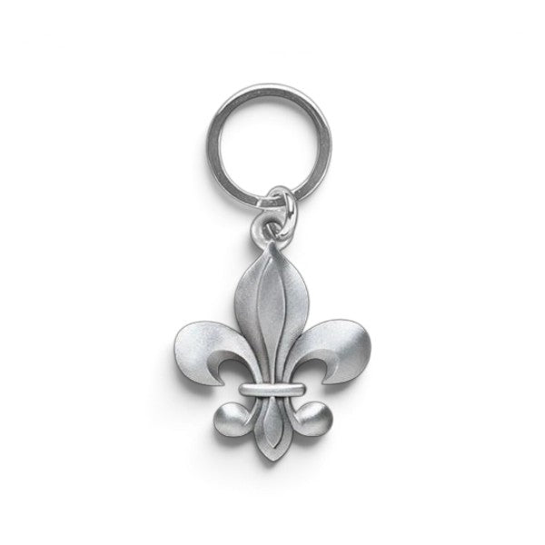 Fleur de Lis Key Chain | Solid Fine Pewter Key Chain