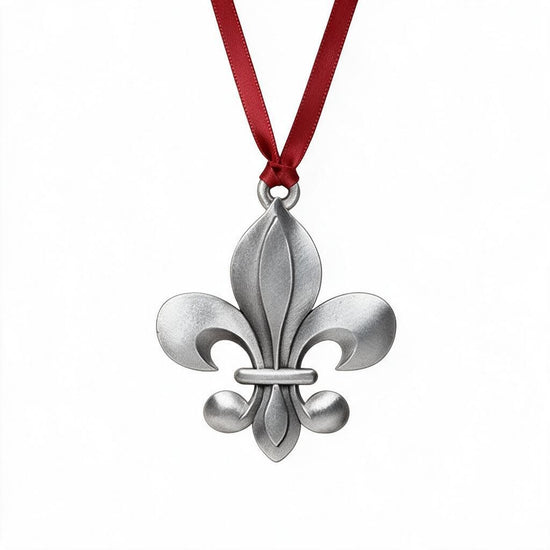 Fleur de Lis Ornament | Fine Pewter Christmas Ornament, Detailed on Both Sides - A Taste of Kentucky