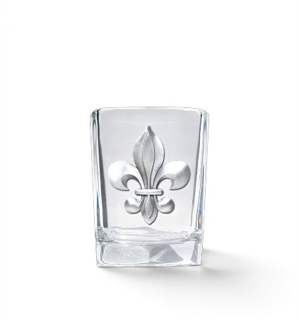 Fleur de Lis Drinkware | Fine Pewter Double Old Fashioned, Pint, or Square Shot Glass - A Taste of Kentucky