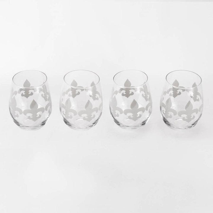 Fleur de Lis Wine Glass - A Taste of Kentucky