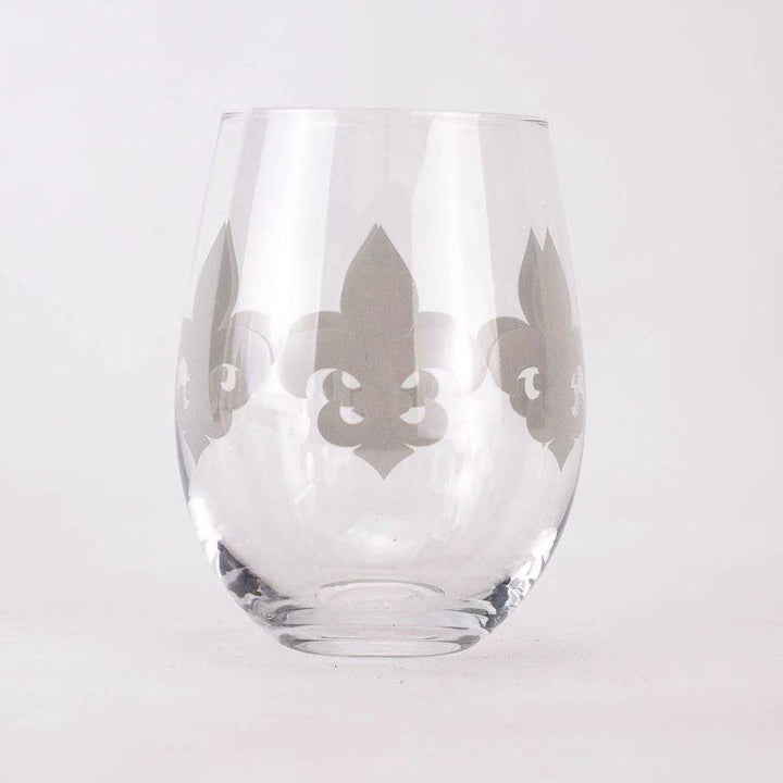 Fleur de Lis Wine Glass - A Taste of Kentucky