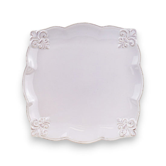 Embossed Fleur de Lis Square Platter