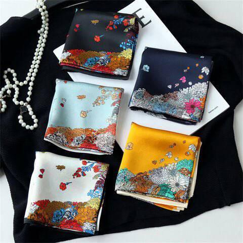 Flower Horse Satin Scarf - A Taste of Kentucky