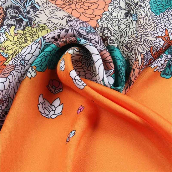 Flower Horse Satin Scarf - A Taste of Kentucky