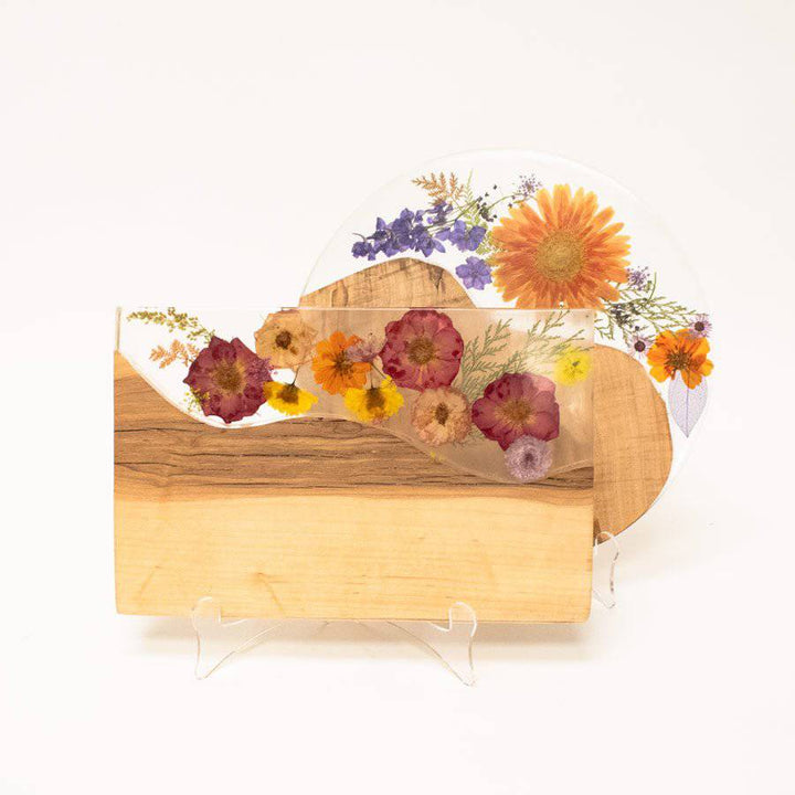 Flower Resin Cutting Board - A Taste of Kentucky