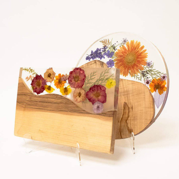 Flower Resin Cutting Board - A Taste of Kentucky