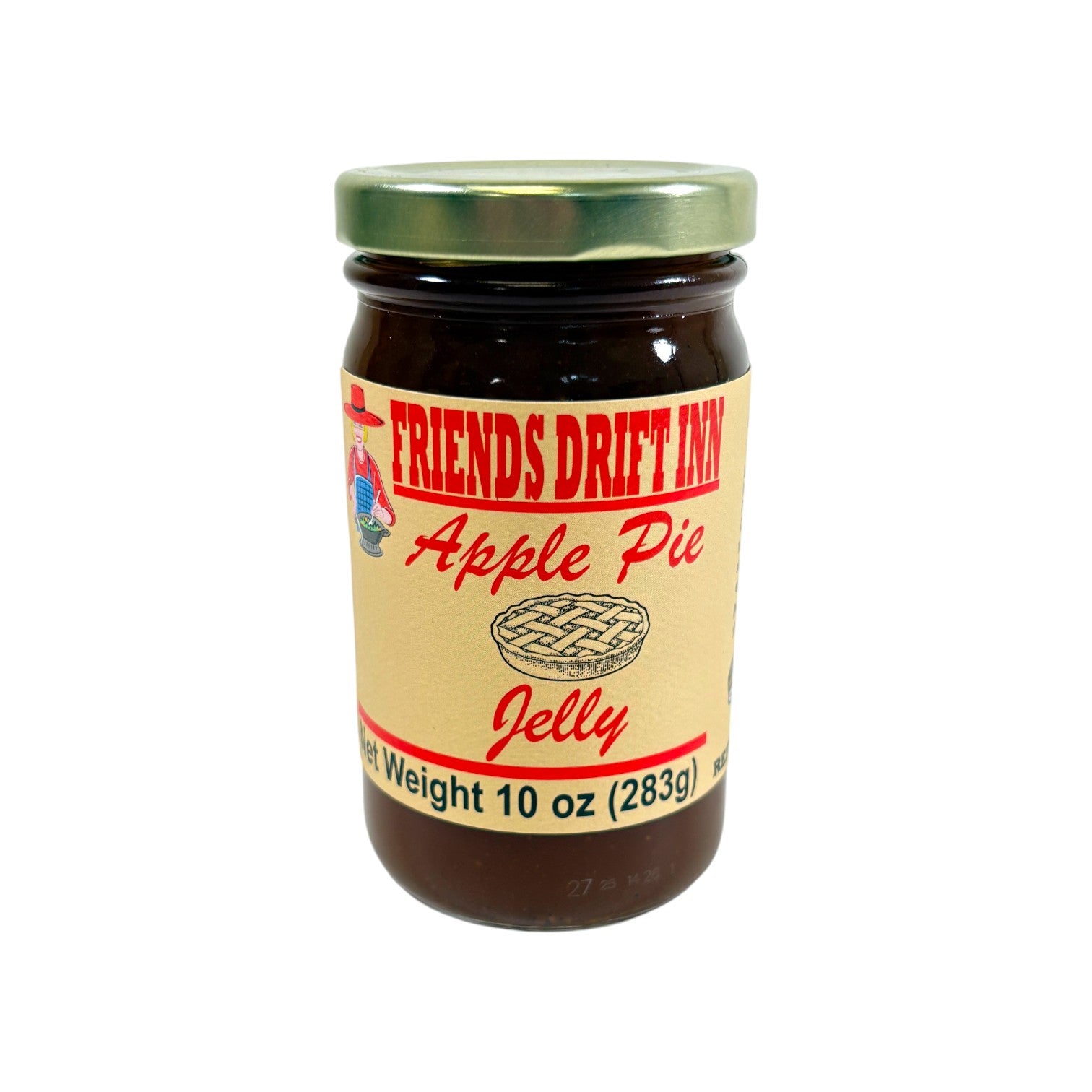 Jar of Friends Drift Inn Apple Pie Jelly on a white background
